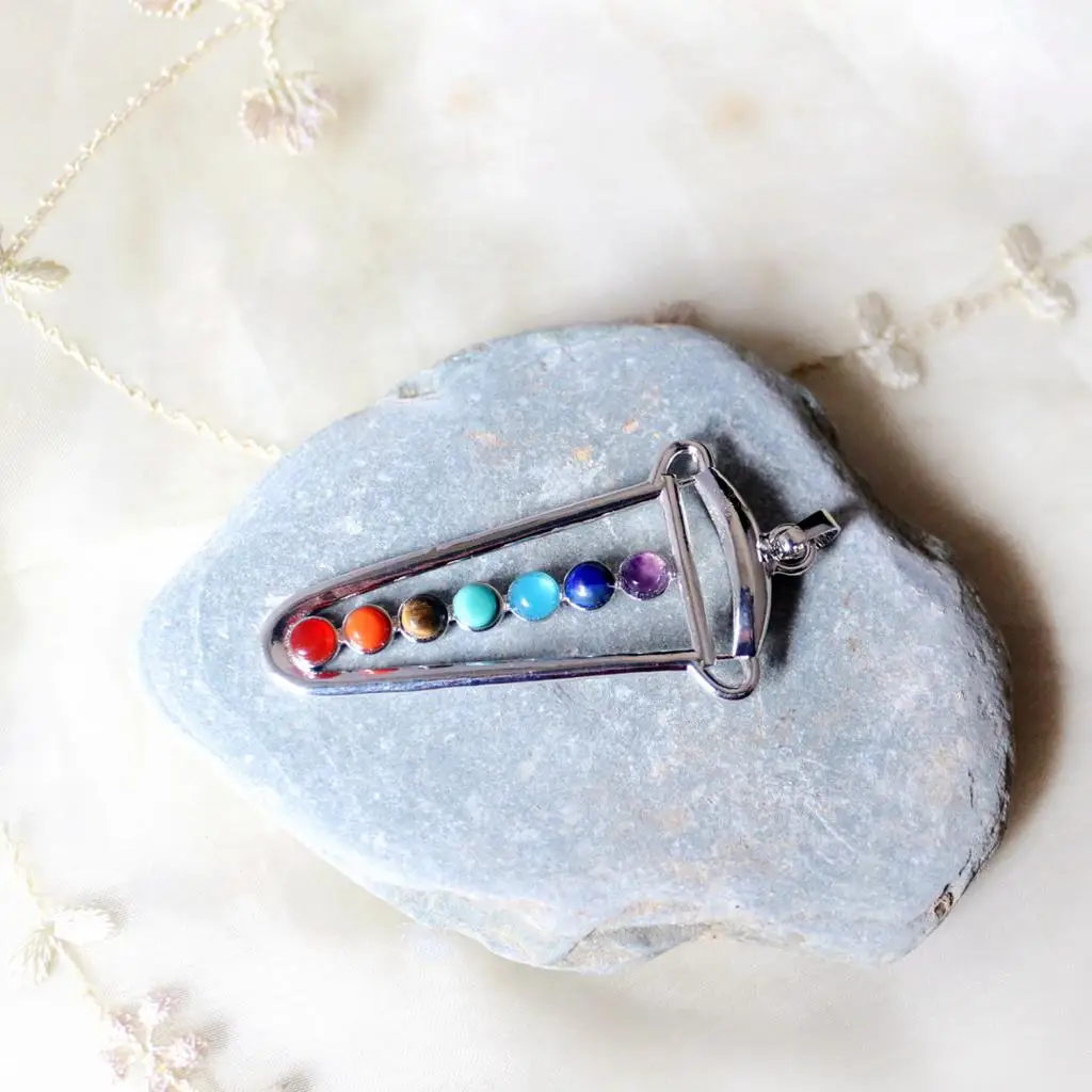 Феново мода 7 чакр Красочный Кристалл энергия кулон для лазурита Красного камня