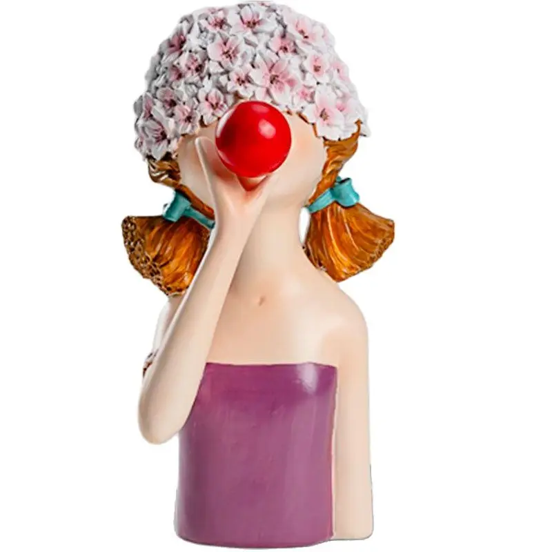 

Скандинавская фигурка с орнаментом, винтажная Милая Статуэтка из смолы, аксессуары для украшения рабочего стола, для гостиной, подарок, офи...