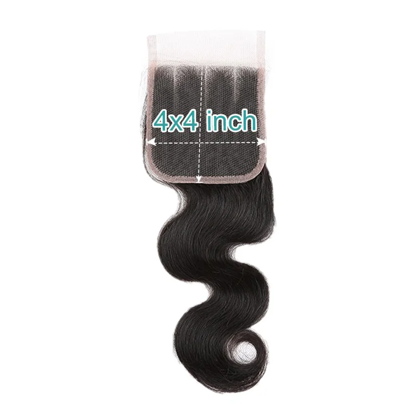 

Getarme Brazilian Closure Body Wave 4*4 Lace Closure Free Middle Non-Remy Lace Closures Human Hair Brazilian Hair Body Wave