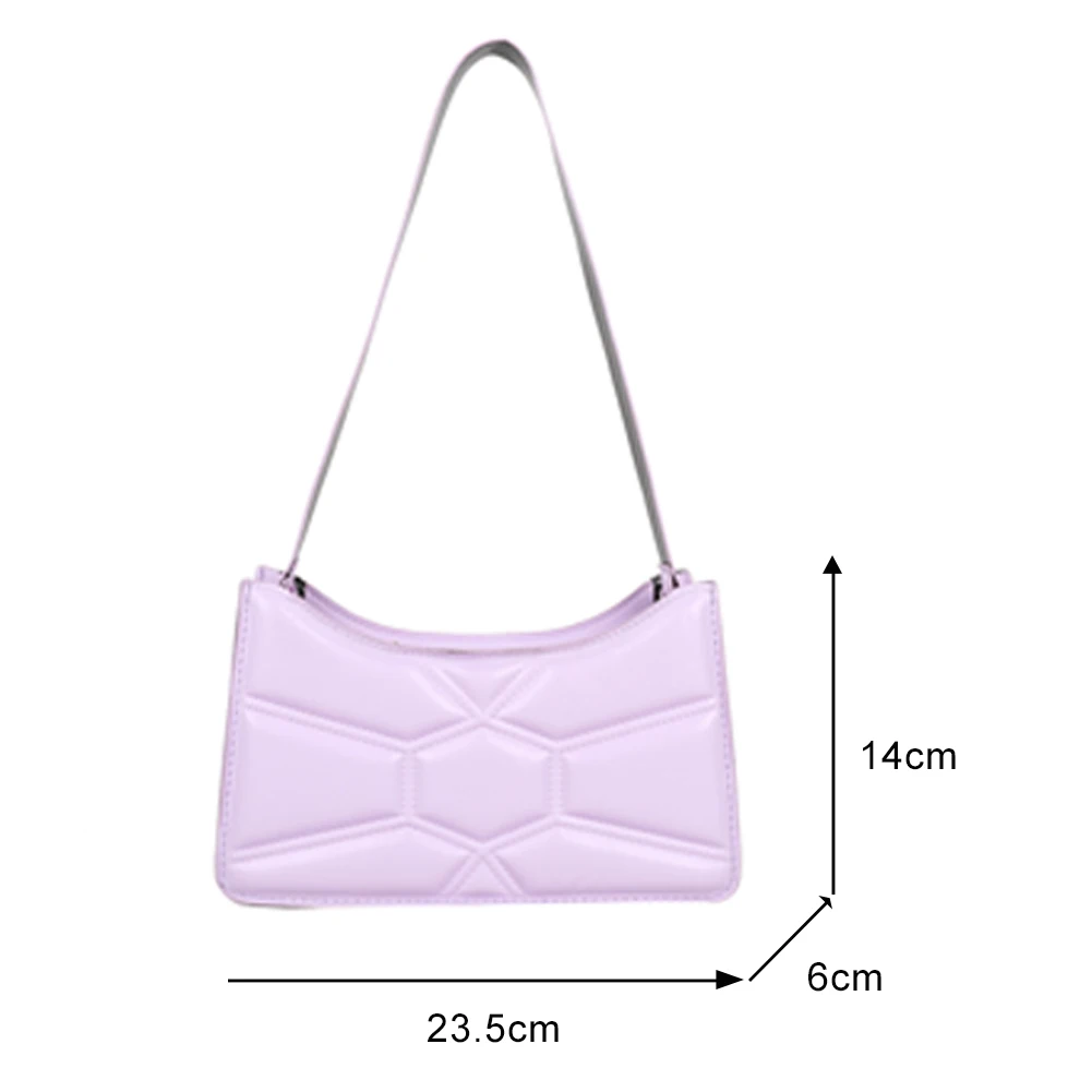 

2021 Fashion PU Leather Shoulder Underarm Bags For Women Solid Color Casual Small Handbags Ladies Vintage Daily Shoulder Bags