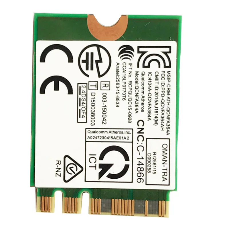 Для MSI GT72/GT80/GS60/GE62/GE72/PE60/PE70 для Dell Alienware 13 R2 17 Killer 1535 Atheros QCNFA364A 802.11Ac NGFF Card | Компьютеры