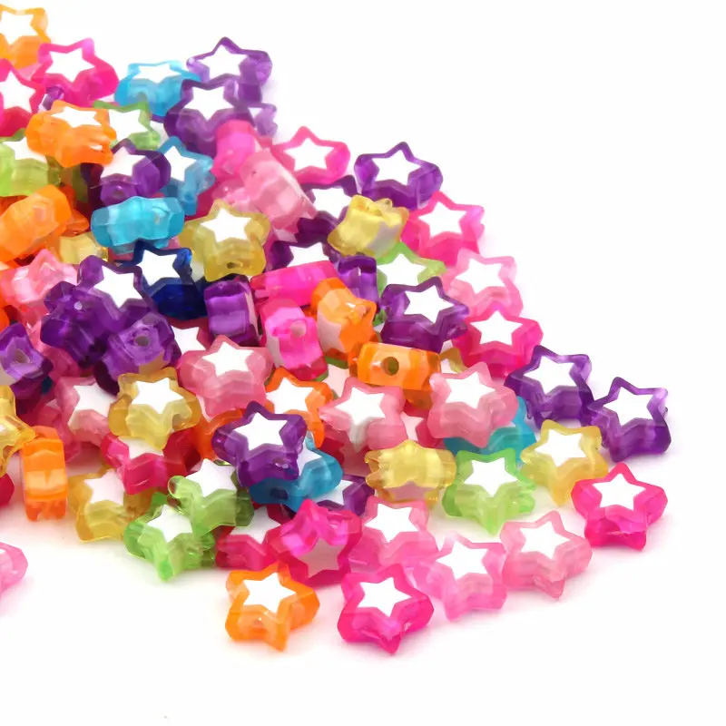 Бусины-разделители акриловые разноцветные 10 мм 50 шт./лот | Украшения и аксессуары