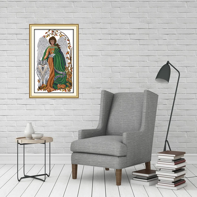 Домашний декор Joy Sunday крылья ангела принц волк наборы для вышивки крестиком Набор