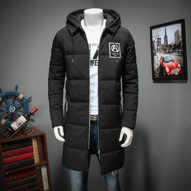 

new plus size 8XL 7xl 6Xl Men Winter Casual New Thick Padded Jacket Zipper Loose Men Coats X-long Parka Outwear Warm hooded