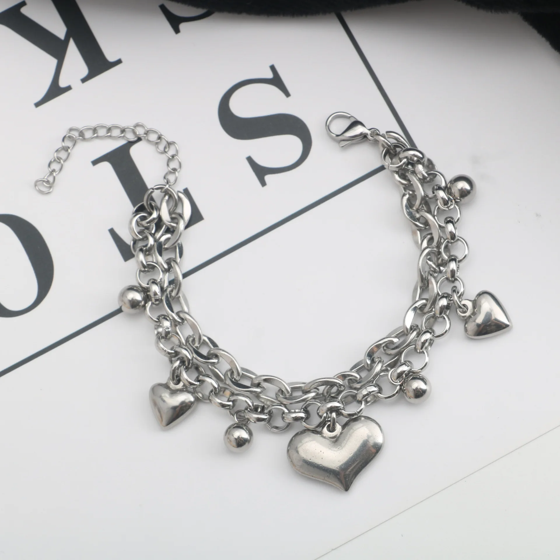 Модный браслет в стиле хип-хоп love wild женский из титановой стали панк хит продаж |