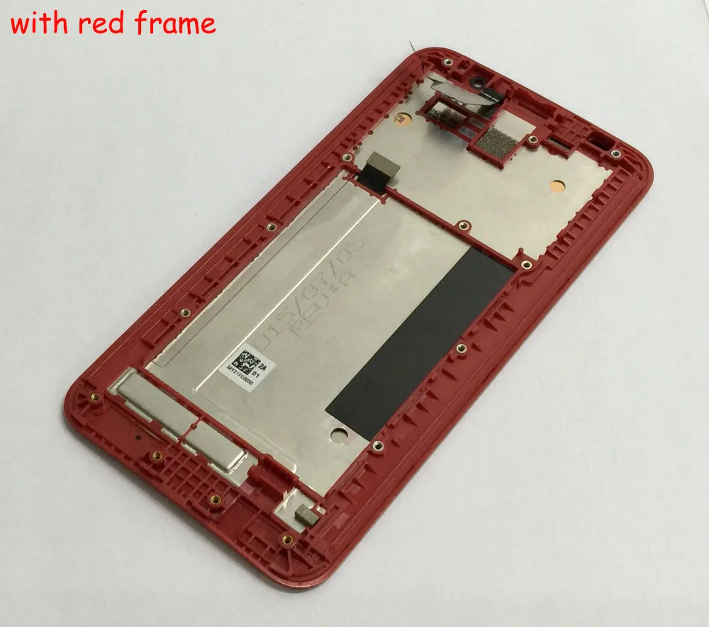 with red frame Для Asus Zenfone 2 ZE551ML Z00A Z00AD Z00ADB ЖК-дисплей Панель модуль+ сенсорный экран дигитайзер стекло сенсор сборка+ красная рамка - Цвет: with red frame
