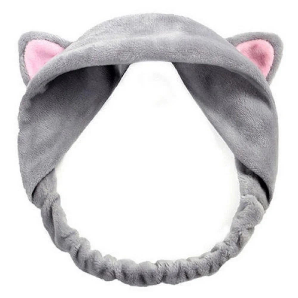 Grey Новая буква OMG коралловый флис мягкий бантик ободок мыть лицо ободок Девушки Женщины держатель тюрбан повязки для волос аксессуары для волос - Цвет: Grey