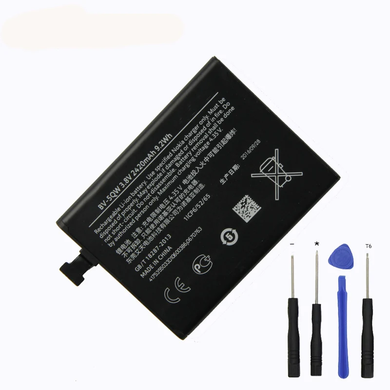 Оригинальный аккумулятор для телефона Nokia Lumia 930 929 + BV5QW 2420 мАч|Аккумуляторы