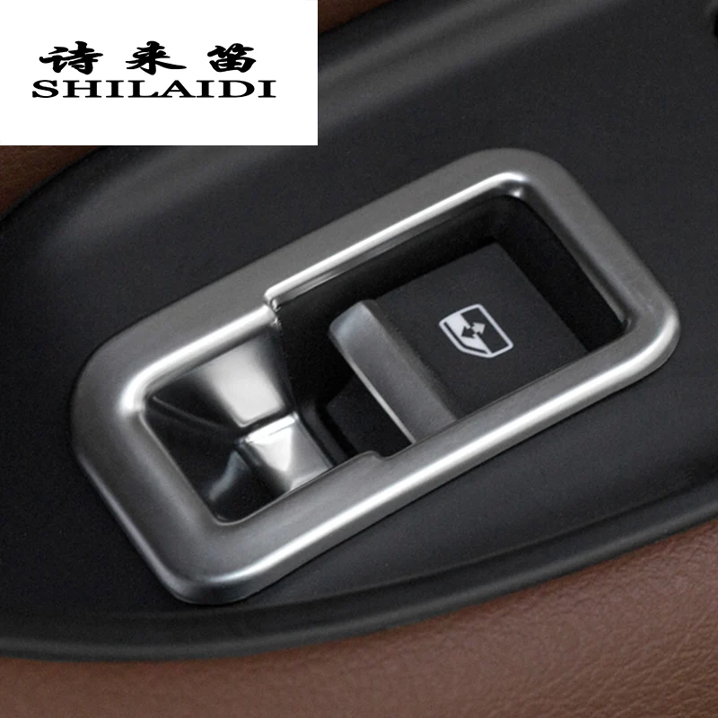 Автомобильный Стайлинг, двери, подлокотник, панель, Накладка для Audi Q7, оконное стекло, кнопки подъема, рамка, наклейка, полоса, нержавеющая сталь, авто наклейки