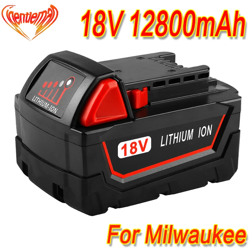 Высокая ёмкость 18 в 12800 мА/ч литий ионный инструмент Батарея для Милуоки M18 48 11 1815