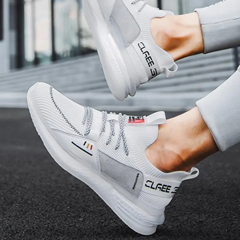 

Men's Casual Sneakers Mixed Color Fashion Mesh Breathable Sports Gym Shoes Platform Soft Bottom Trend Male Outdoor Running Shoes