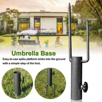 80hotumbrella stand easy to use adjustable button steel beach windproof umbrella pole garden lawn patio parasol ground anchor