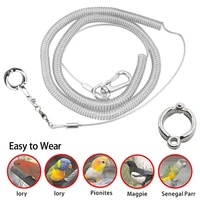 3m flexible bird leash with leg ring ultra light parrot bird harness anti bite outdoor flying training rope for macaw 4 5 8 5mm