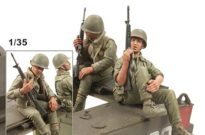 Новая модель 1/35 года: Неокрашенная с 2 фигурками из смолы | Игрушки и хобби