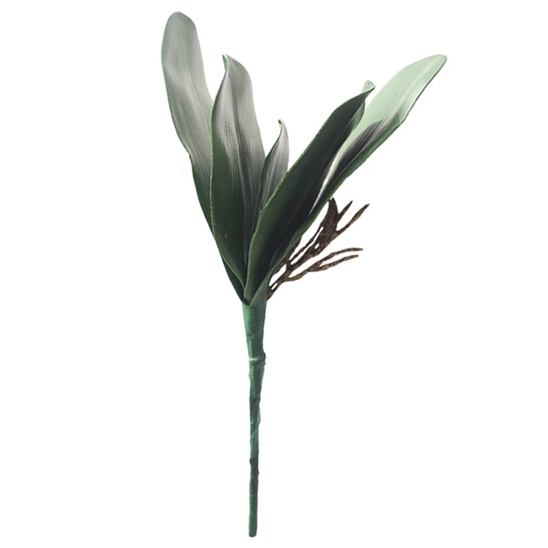 

1 Bunch 5 Heads Artificial Green Butterfly Orchid Leaf Plastic Flower Leaf Home Wedding Party Decoration