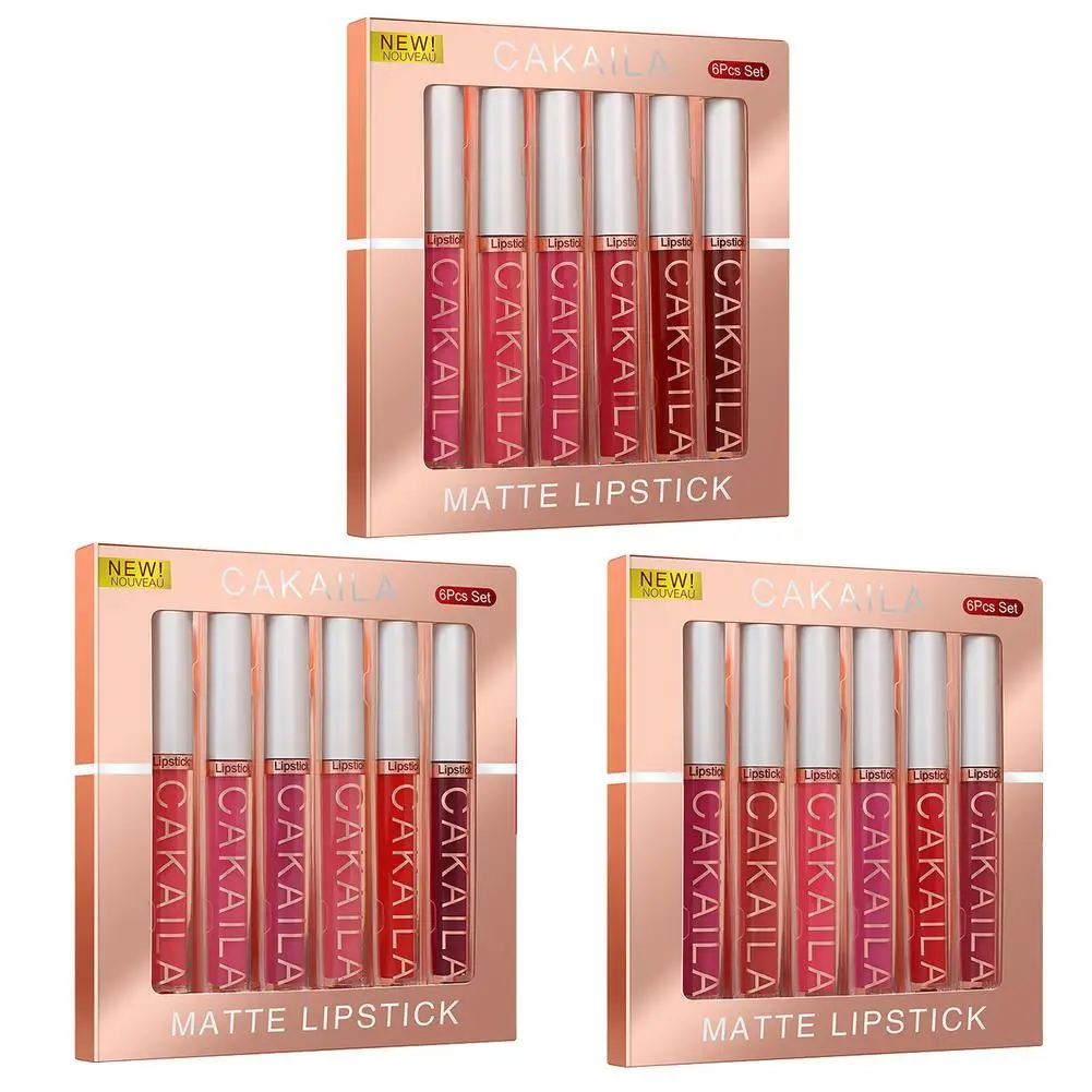 

6PCS/Set Matte Velvet Lip Gloss Non Stick Waterproof Lipsticks