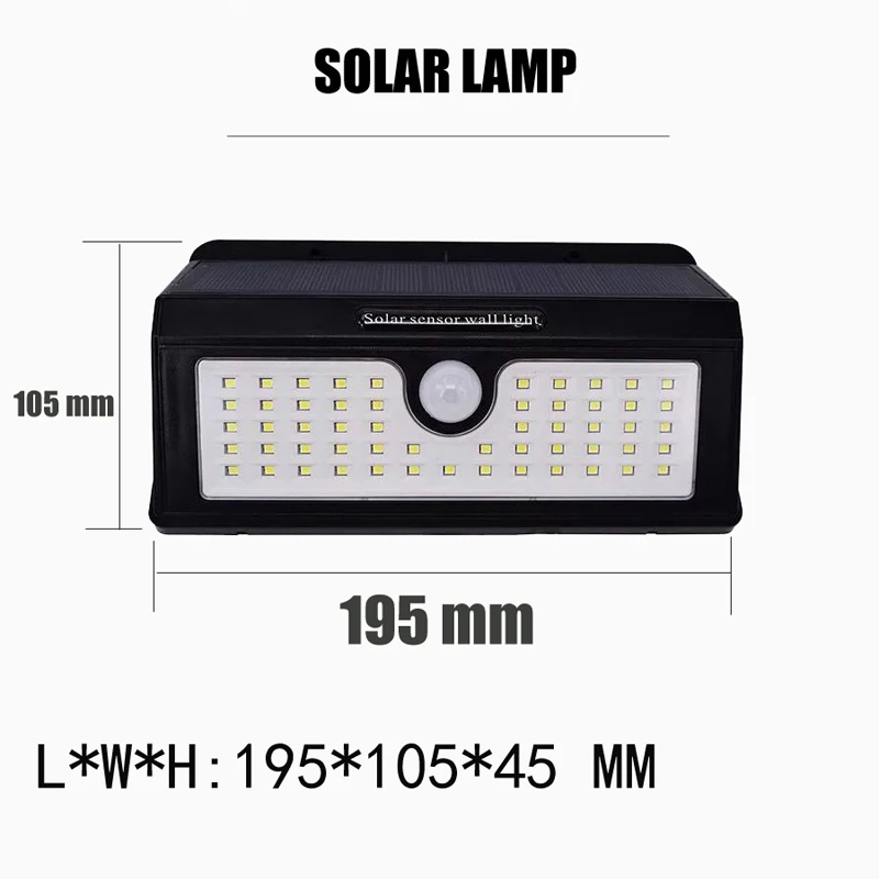Светодиодный уличный фонарь на солнечной батарее Водонепроницаемый ночник для