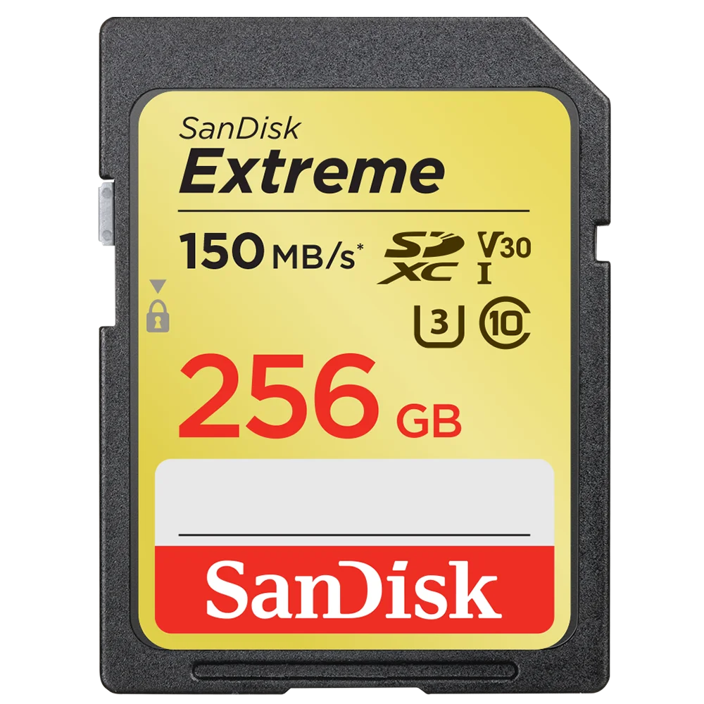 100% двойной флеш-накопитель SanDisk Extreme SD карта SDHC/SDXC 256 ГБ 128 Гб 64 оперативной памяти 32