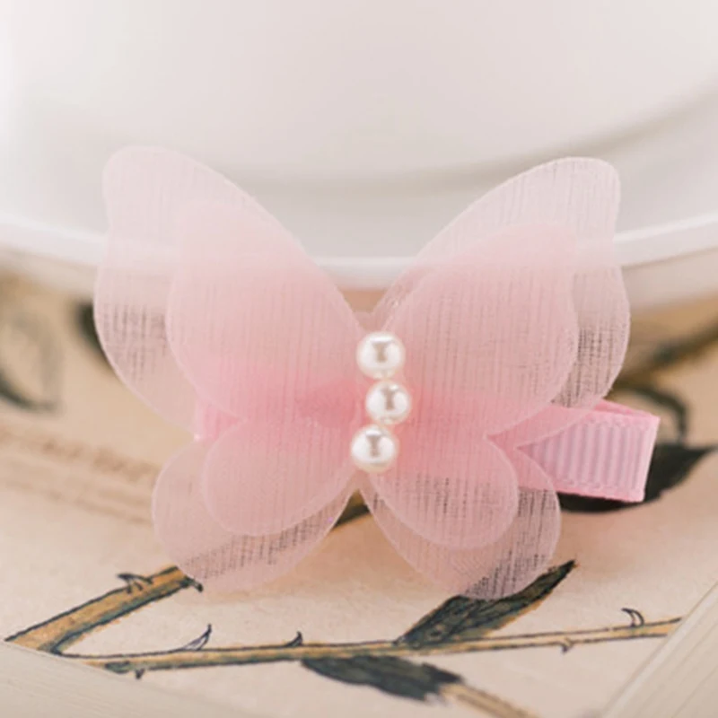 

5Pcs/Lot Lovely Girls Butterfly Pearl Hairpins Kids Hair Clip Barrettes Children Headwear Hair Accessories Random Color