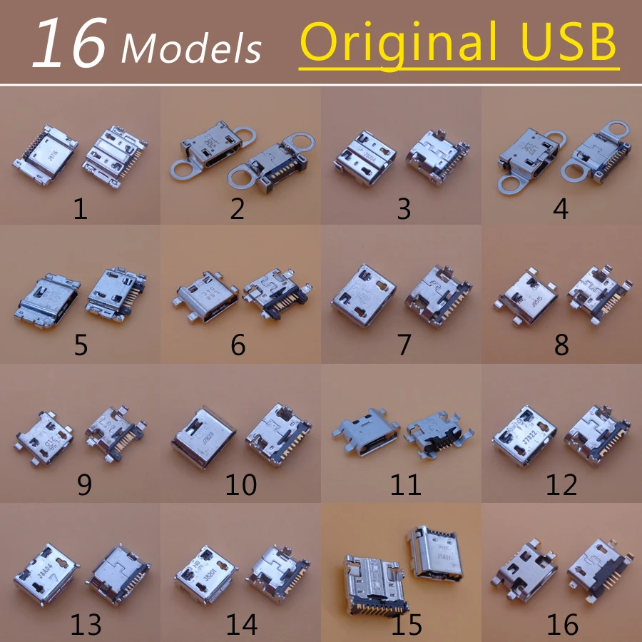 16 моделей оригинальный разъем 5pin 7pin Micro USB порт гнездовой для Samsung Lenovo Huawei Meizu Xiaomi