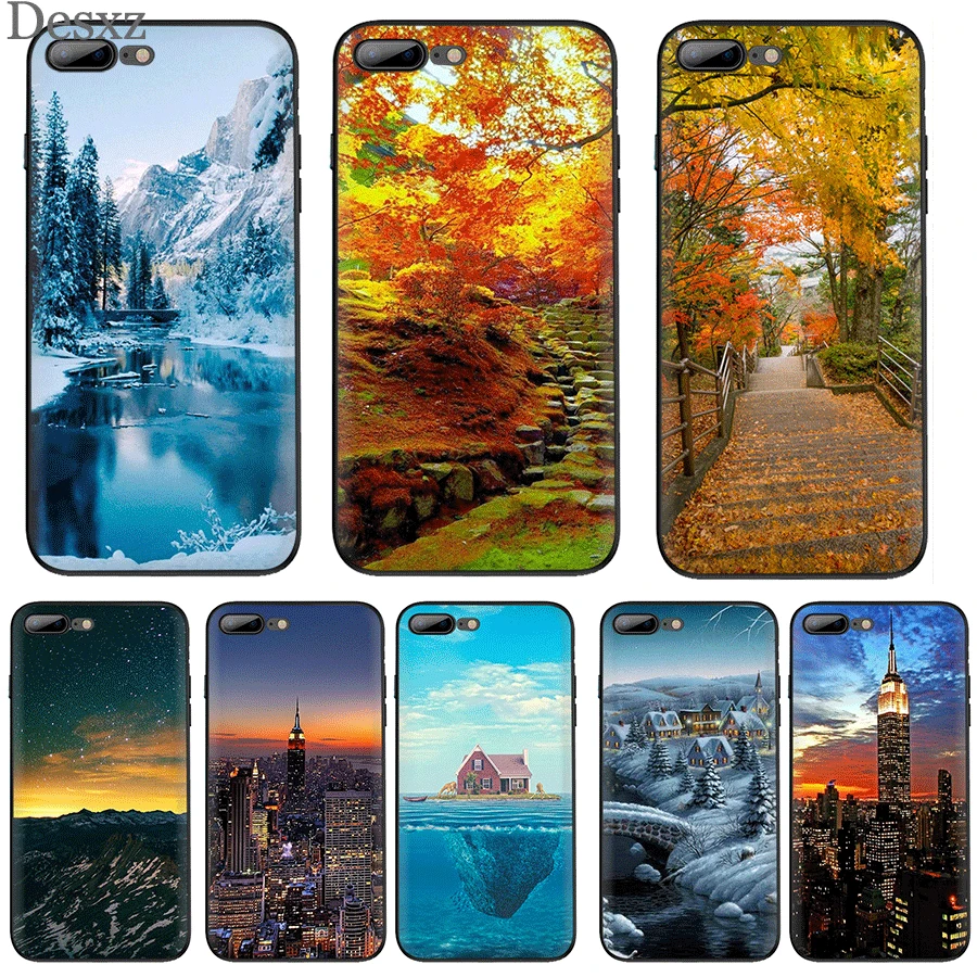 Мобильный телефон чехол для iPhone 6 6s 7 8 Plus 11 Pro X XR XS Max 5 5S SE крышка Mobil зимние