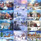 AZQSD Рождественская Алмазная вышивка Алмазная картина зимний пейзаж 5D полный Сделай Сам квадратная Вышивка крестом Алмазная мозаика ручной работы