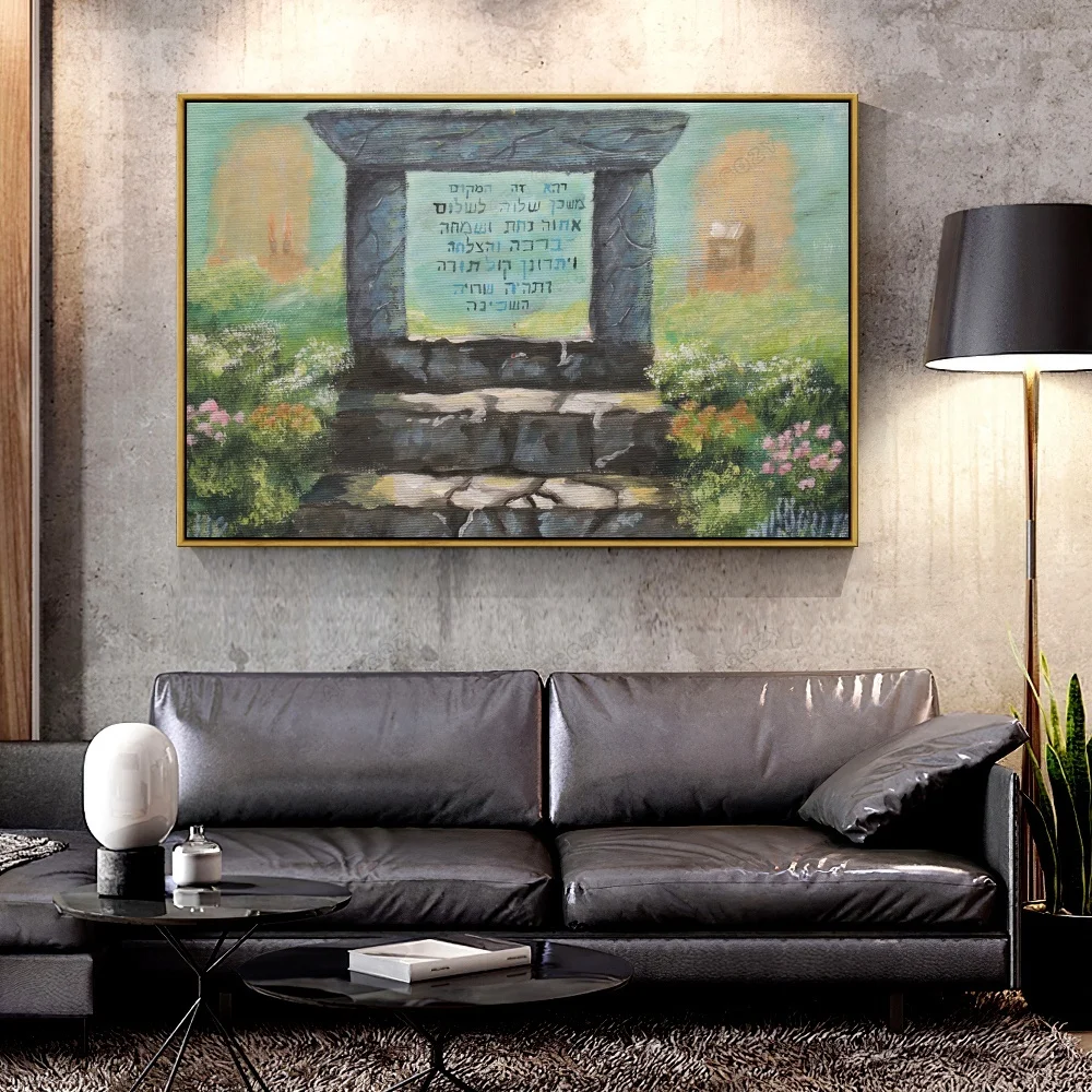 

Artcozy Abstract Flower and Stone Oil Canvas Painting for Home Decoration Wall Art Canvas Printings Spray Painting Single