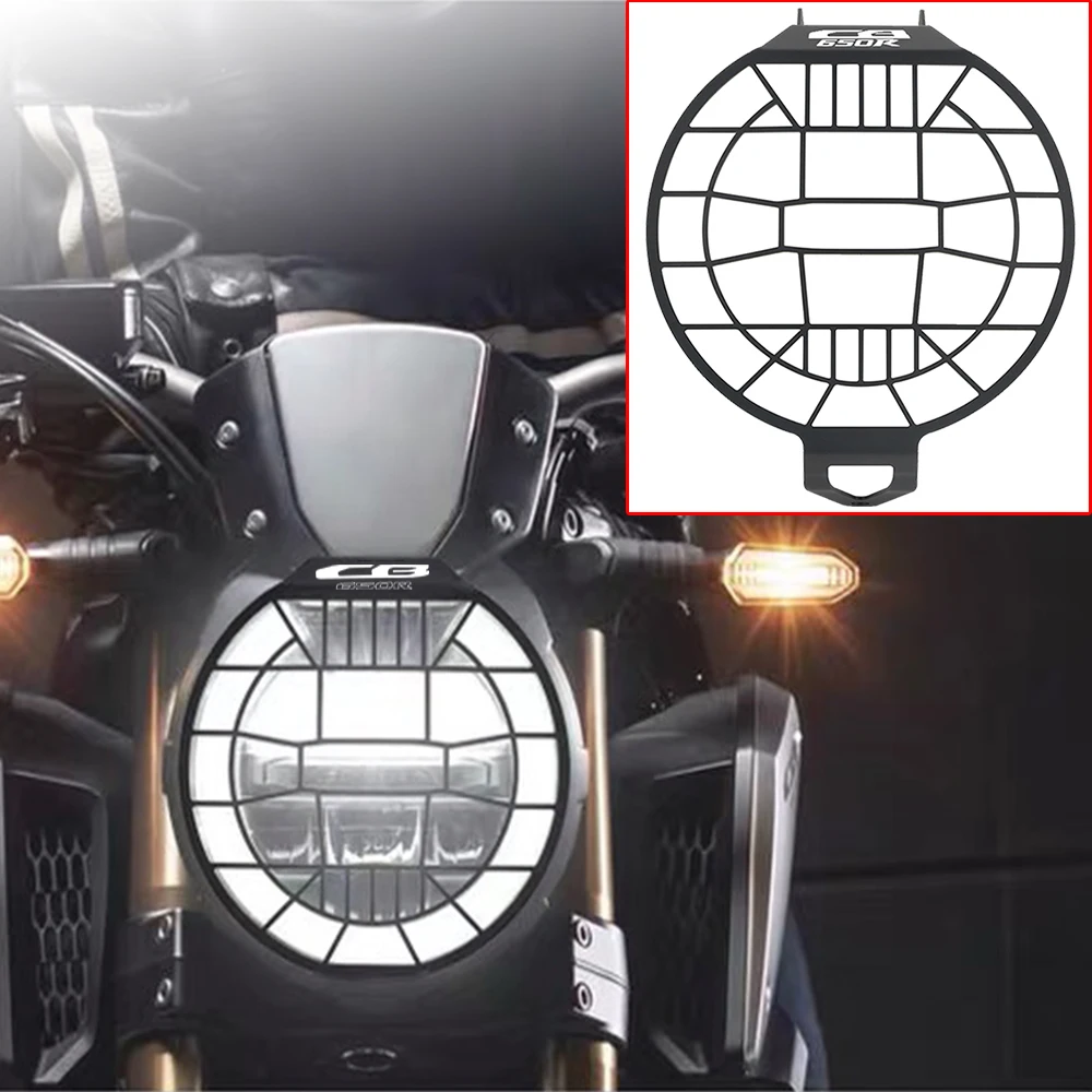 

Новый для Honda CB650R CB650 R сертификатом от сертификационной 650R 650 R 2018 2019 2020 2021 Мотоцикл головной светильник Защитная крышка решетка протектор