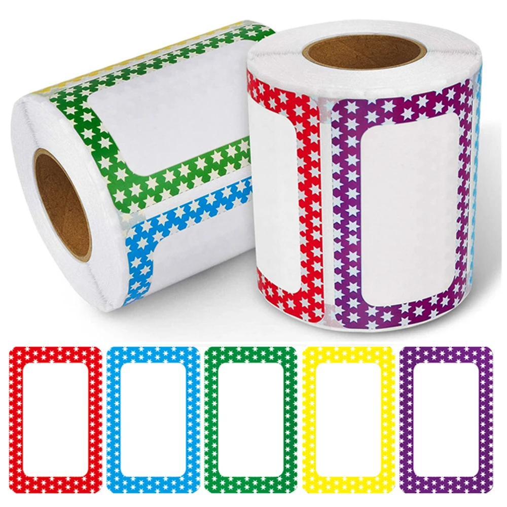 150 Pcs Color Name Sticker Roll Name Tags Stick on For Kids, Wall, Desk for Office Supplies Folder Sorting Sorting Label Sticker