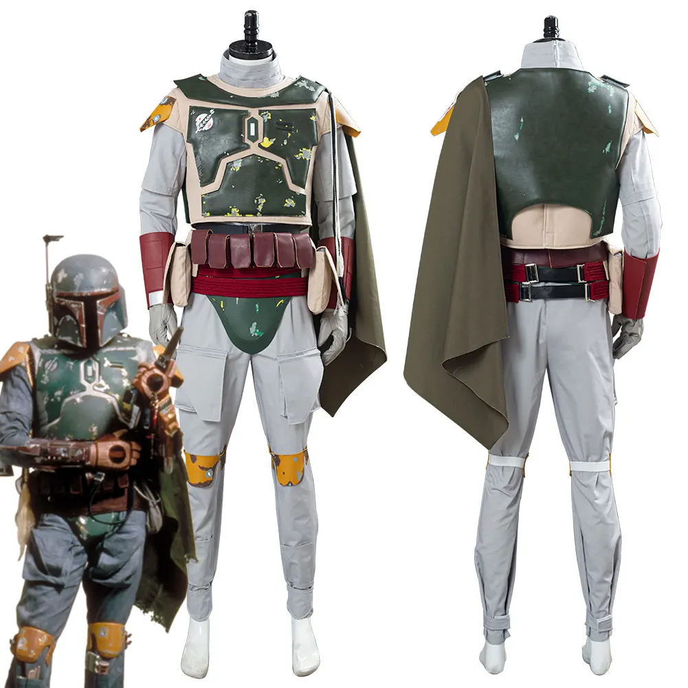 

Star Cosplay Wars Boba Fett Cosplay Costume Men Uniform Outfits Halloween Carnival Suit