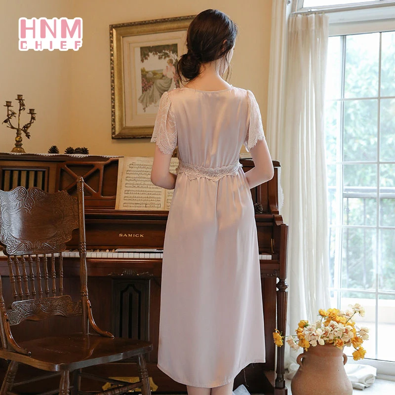 пижама женская HNMCHIEF розовое шелковое кружевное сексуальное нижнее белье Женская