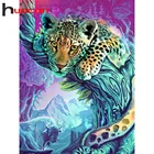 Набор для алмазной живописи Huacan 5D, леопардовая мозаика, вышивка с животными, творческие хобби