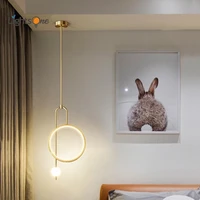 bedroom bedside pendant light modern minimalist living room background pendant lamp