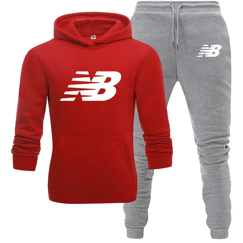 

2020 new Men's ladies casual wear suit sportswear suit solid color pullover + pants suit autumn and winter fashion suit