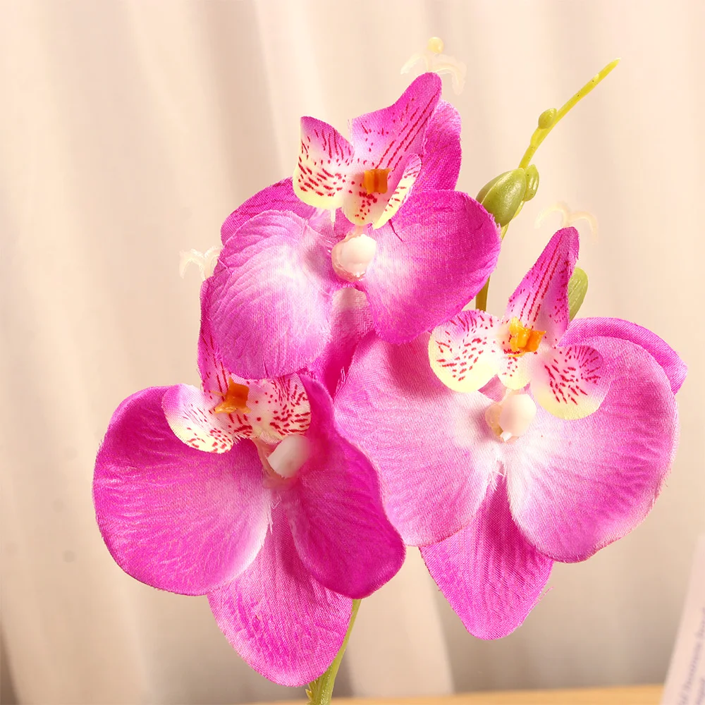 Маленький искусственный цветок трехголовая искусственная бабочка Орхидея цветы