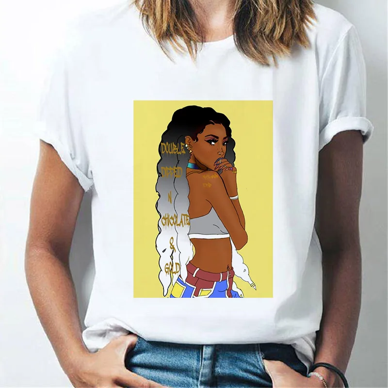 2022 Летняя мода для леди девушки чёрная девушка зарабатывать деньги не друзья Топ