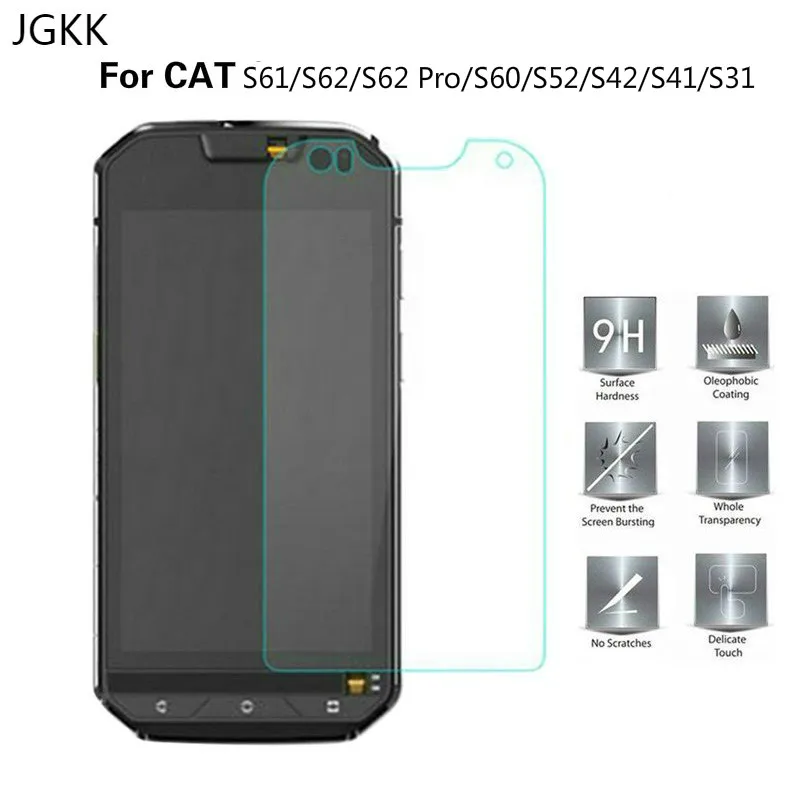 JGKK для Cat S62 Pro S52 S60 S61 S41 S42 S31 2.5D Закаленное стекло Защита экрана Caterpillar CAT S32 защитная
