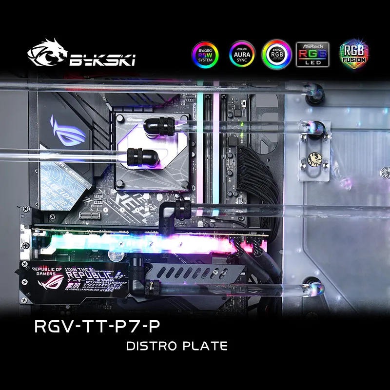 Водная плата Bykski дефлектор с водяным охлаждением программная канала для шасси