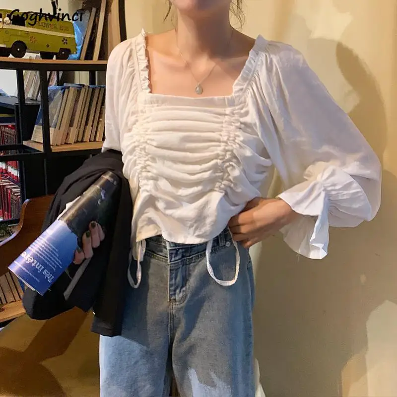 Рубашки для мальчиков с воротником со спрямленными углами гофрированные