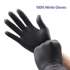Нитриловые перчатки 100 шт., черные одноразовые перчатки из латекса для уборки дома и дома, 100% нитриловые перчатки, защитные перчатки для механика