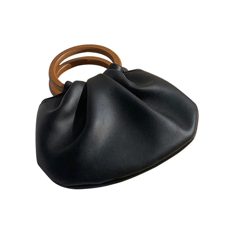 

Luzi 2021 Korean spring and summer new hand-held women's bag with wooden handle
