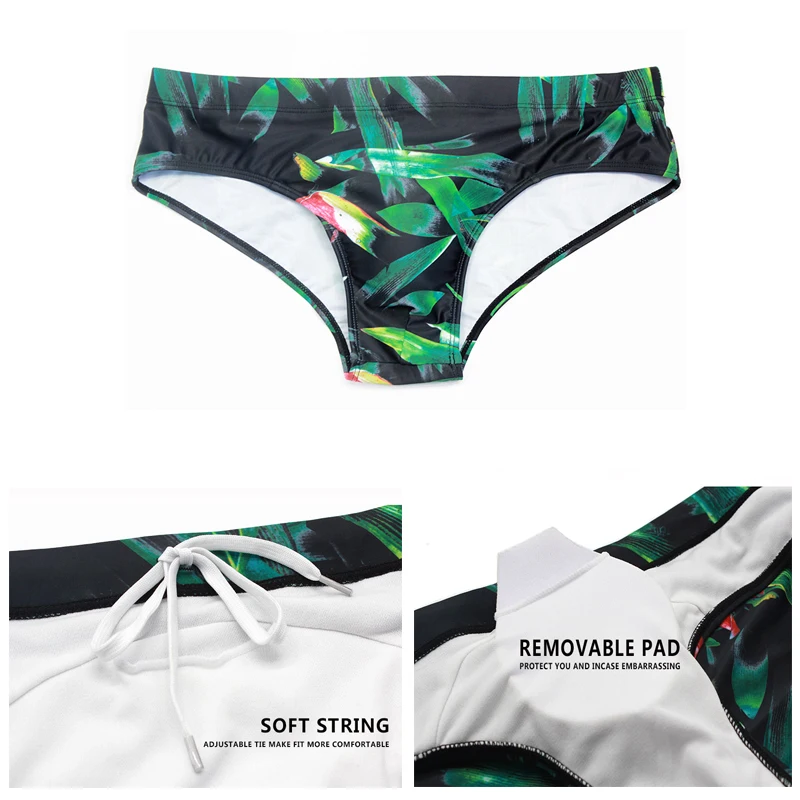 Мужской водоотталкивающий купальник цветные спортивные штаны с принтом и низкой