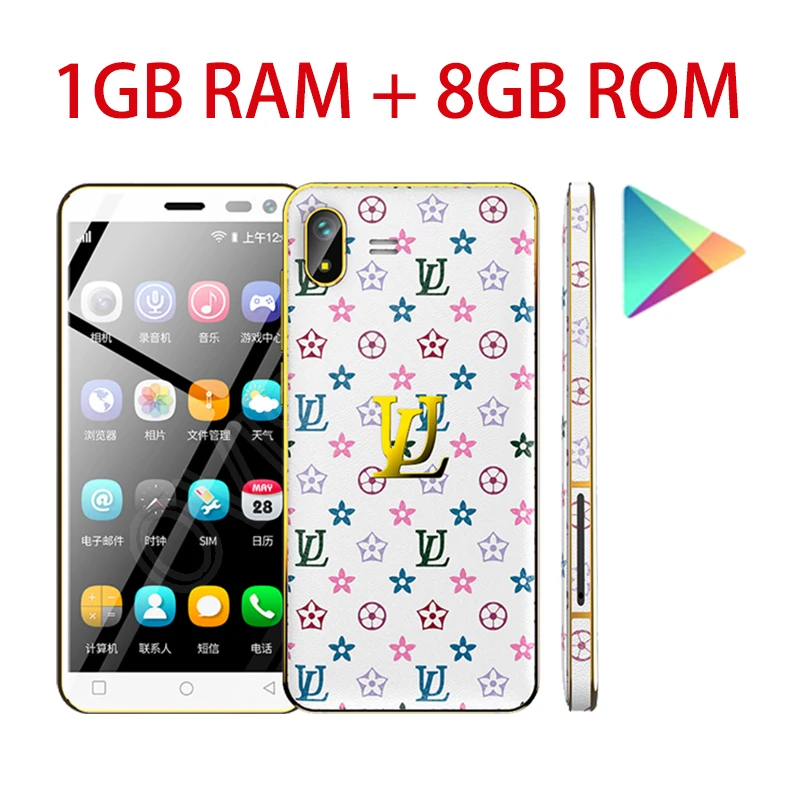White 1GB 8GB Ulcool U2 Карманный 4G-LTE смартфон 3,15 дюймов Android 8,1 MT6739 четырехъядерный Google Play Store мобильный телефон разблокированный мобильный телефон - Цвет: White 1GB 8GB