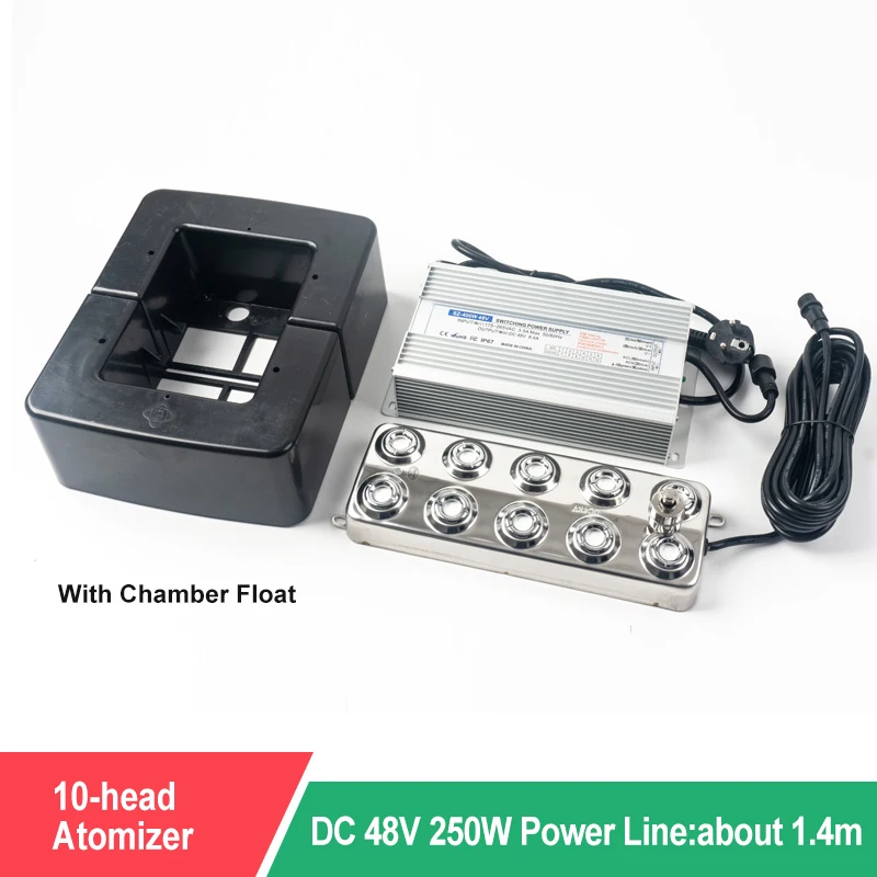 

DC 48V New Ultrasonic Atomizer 220V Waterproof Power Supply Industrial 10 Head Humidifier Fog Machine 5Kg/H Mist Maker Atomizer