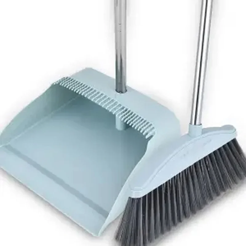 

Broom and Dustpan Set Combination Household Pan and Soft Hair Broom Wiper Mop Single Broom Broom Dustpan Stainless Dust Pan and