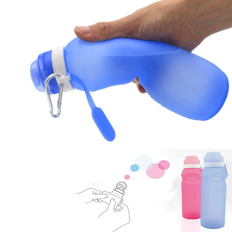 Силиконовая складная бутылка для воды товары спорта на открытом воздухе