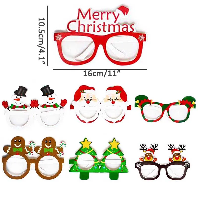 Бумажная фоторамка очки фотобудка реквизит 2021 фотообои для дома Рождественская