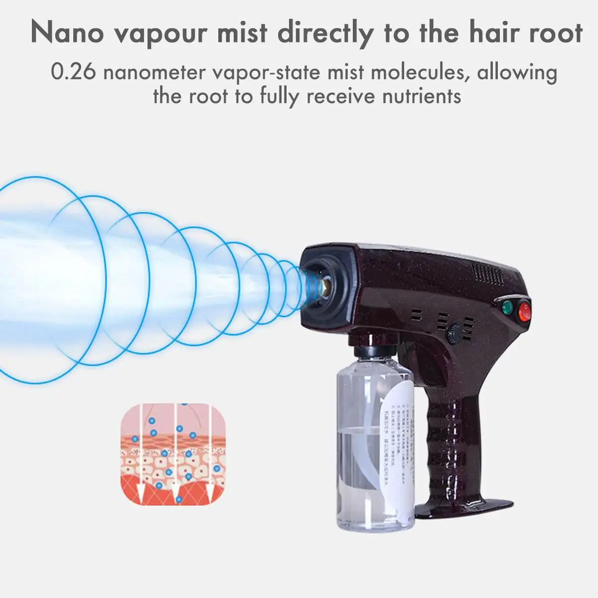 220 В 1300 Вт 280 мл Мелкодисперсный распылитель машина дезинфекция синий светильник