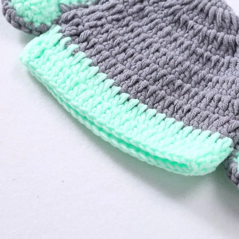 Новорожденный милый костюм слона ручной работы Вязание студийная фотография| |