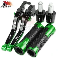 h2r motorcycle aluminum adjustable brake clutch levers handlebar hand grips ends for kawasaki h2r 2015 2016